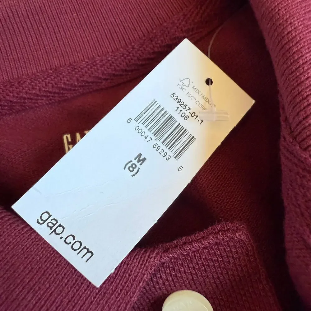 NWT Gap Kids Solid Burgundy Polo